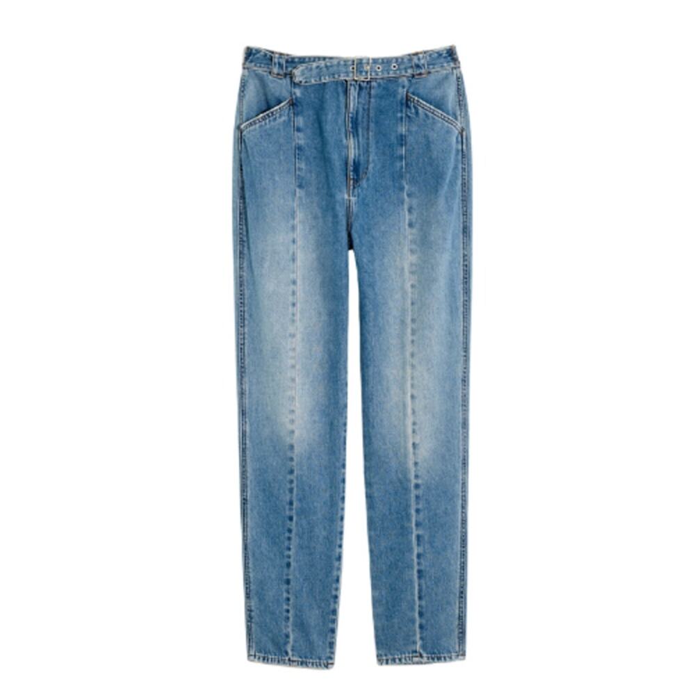 Madewell Jeans High Rise Tapered Belted Light Medium Wash Size 27 MA492